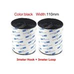 Haicheng Shop 110 mm Siyah 3 Metrelik Stil 3mpair Kendinden Yapışkanlı Cırt Cırt Bant 3m Velcros Yapışkan Bant Çift Taraflı Etiket Halı Tutucu Pedi Duvara Montaj (Yurt Dışından) - Renkli - NO:1