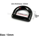 Haicheng Shop 13 mm Tarzı Gümüş Rengi 2 Adet Metal Kalıp D-Ring Toka Döngüler Dokuma Için Deri El Sanatları Çanta Askısı Kemer Tokası Konfeksiyon Dıy Aksesuar mm (Yurt Dışından) - Renkli