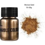 Haicheng Shop 15-25G Bronz Altın Tarzı 15G Epoksi Reçine Renklendirici Glitter Mermer Metalik Pigment Ayna Metal Doku Inci Tozu Reçine Kalıp Boya Takı Yapımı (Yurt Dışından) - sabun yapımı - Renkli