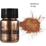 Haicheng Shop 15-25G Kırmızı Bronz Tarzı 3gg Ayna Metal Doku Inci Tozu Epoksi Reçine Renklendirici Glitter Mermer Metalik Pigment Reçine Boya Takı Yapımı (Yurt Dışından) - sabun yapımı - Renkli