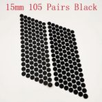 Haicheng Shop 15 mm Siyah 105 Çift Stil 100 Pairs Kendinden Yapışkanlı Raptiye Tapemm Güçlü Tutkal Noktalar Etiket Velcros Beyaz Kanca ve Döngü Yuvarlak Paraları Naylon Bant (Yurt Dışından) - Renkli - NO:1