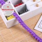Haicheng Shop 19 Ortamor Tarzı 10 Yarda Yards Mını Pom Poms Trim Dantel Şerit Renk Pom Pom Topu Fringe Trim Püskül Dikiş Trim Ev Perde Giysileri Yastık Dekor Için (Yurt Dışından) - Renkli - No: 1