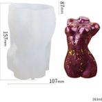 Haicheng Shop 24 393ML Stili Diy Büyük Boy Sabun Alçı El Yapımı Mum Kadın Insan Kadın Vücudu Tanrıça Gövde Silikon Kalıp 10CM 13CM 15CM 21CM (Yurt Dışından) - mum yapımı - Renkli