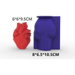 Haicheng Shop 3D Stili El Yapımı Masaüstü Dekorasyon Için Büyük Insan Kalbi Organ Silikon Mum Kalıbı Alçı Reçine Aromaterapi Mum Silikon Kalıp (Yurt Dışından) - mum yapımı - Renkli
