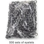 Haicheng Shop 500 Takım Siyah Stil 14 mm (50 Takım Kuşgözü + Kalıplar) En Gözlü Kalıp Düğme Takma Aracı Metal Perçin Deliği Kuşgözü Aracı El Basma Düğmesi Makinesi (Yurt Dışından) - Renkli - No: 1