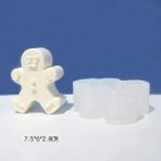 Haicheng Shop 7.5X6X2.8 cm Stili 3D Noel Ağacı Aromaterapi Alçı Mum Kalıpları Zencefilli Kurabiye Adam El Yapımı Mum Pişirme Araçları Çikolata Için Silikon Kalıp (Yurt Dışından) - mum yapımı - Renkli