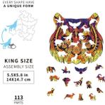 Haicheng Shop A5 Kaplan Stili Ahşap Yapboz Yapboz 3D Ahşap Yapboz Oyunları Çocuklar Yetişkinler Ahşap Dıy El Sanatları Hayvan Eğitici Oyuncaklar Doğum Günü Hediyeleri Eagle Puzzl (Yurt Dışından) - Renkli