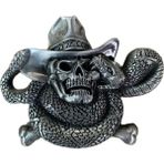 Haicheng Shop Altın Tarzı Perakende Motosiklet Erkek Kadın Kemer Tokası Metal Serin 3D Kafatası Kartal Kovboy Tokaları Kemerler Aksesuarları 4 cm Geniş Kemer (Yurt Dışından) - Renkli