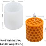 Haicheng Shop Arı Kovanı Tarzı Geometrik Silikon Mum Yapımı Kalıp El Yapımı Dıy Craft Silindir Şekilli Balmumu Eriyik Kalıp Mumlar Için Epoksi Reçine Formu Sabun (Yurt Dışından) - Renkli