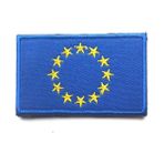 Haicheng Shop Avrupa Birliği Bayrağı Stili Nakış Yamaları Rozetleri Slovakya Romanya Isviçre Ispanya Fransa Belçika Yunanistan Hollanda Polonya Vatikan Macaristan Bayrağı Yama (Yurt Dışından) - Renkli