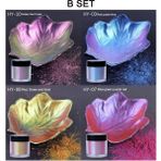 Haicheng Shop B Seti Stili Renk Değiştiren Pigment Çok Işlevli Yüksek Parlaklık Doğal Inci Tozu Glitter Dıy Epoksi Reçine Boya Sabunu Tırnak Renk Bozukluğu Tozu (Yurt Dışından) - sabun yapımı - Renkli