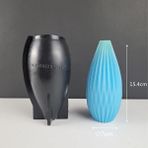Haicheng Shop B Tarzı Dıy Armut Şekilli Mum Kalıp 3D Plastik Çizgili Konik Kalıp Soya Balmumu Mum Kalıp El Yapımı Sabun El Sanatları Süsler Fondan Kalıp (Yurt Dışından) - Mum Yapımı - Renkli
