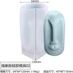 Haicheng Shop B Tarzı Soyut Insan Yüzü Silikon Mum Kalıbı Dıy Bportre Geometri Mum Yapımı El Yapımı Sabun Reçine Kalıp Hediyeler Zanaat Ev Dekor (Yurt Dışından) - Renkli