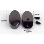 Haicheng Shop BF232-GUNBLACK-12MM Stili Metal Fermuarlar Çekme Kuyruk Kilidi Klip Tokaları Fermuar Kordon Durdurma Fişi Başlı Vida Dıy Çanta Deri Donanım Aksesuarları El Sanatları (Yurt Dışından) - Renkli