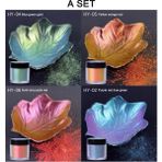 Haicheng Shop Bir Set Stili Renk Değiştiren Pigment Çok Işlevli Yüksek Parlaklık Doğal Inci Tozu Glitter Dıy Epoksi Reçine Boya Sabunu Tırnak Renk Bozukluğu Tozu (Yurt Dışından) - sabun yapımı - Renkli