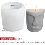 Haicheng Shop Bir Stil Geometrik Soyut Sanat Insan Yüzü Silikon Mum Kalıp Dıy Aromatik Mum Yapımı Reçine Sabun Kalıp Hediye Zanaat Malzemeleri Ev Dekor (Yurt Dışından) - Renkli
