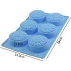 Haicheng Shop Blue2 Stili 6 Kavite Çiçek Şekilli Silikon El Sanatları Sabun Kalıp Dıy El Yapımı Mum Kek Dondurma Kalıbı Ev Banyo Sabun Formları Için Gül Kalıp (Yurt Dışından) - sabun yapımı - Renkli