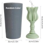 Haicheng Shop C Stili 3D Lale Şekli Mum Kalıbı, Lale Şekilli El Sanatları Sanat Silikon Kalıp Dıy El Yapımı Kalıp Mum El Yapımı Sabun Ev Dekorasyonu (Yurt Dışından) - Mum Yapımı - Renkli