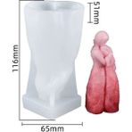 Haicheng Shop C Stili Gözleri Bağlı Kız Portre Silikon Mum Kalıp Epoksi Insan Vücudu Sabun Döküm Kalıp Gül Çiçek Güzellik Balmumu Mum Dıy Yapma Aracı (Yurt Dışından) - Mum Yapımı - Renkli