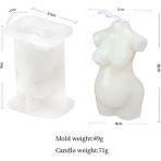 Haicheng Shop C Stili Güzel Insan Vücudu Silikon Mum Kalıp Dıy Hamile Melek Mum Yapımı Reçine Sabun Kalıp Hediye Ev Dekorasyonu Zanaat Malzemeleri (Yurt Dışından) - Renkli