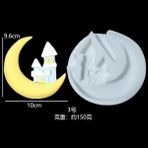 Haicheng Shop C Stili Soyut Insan Yüzü Ay Silikon Kalıp Çikolata Pişirme Kalıbı Sabun Alçı Kalıpları Yaratıcı Mum Yapma Kiti Ev Dekorasyon Hediye (Yurt Dışından) - mum yapımı - Renkli