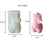 Haicheng Shop C Stili Üç Boyutlu Geometrik Sanat Yaratıcı Dekorasyon Mum Silikon Kalıp Üç Boyutlu Koni Şekilli Çapraz Şekilli Mum Kalıbı (Yurt Dışından) - Mum Yapımı - Renkli