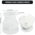 Haicheng Shop C Tipi Kalıp Stili 1 Takım Iskandinav Insan Yüzü Silikon Mum Kalıp Dıy El Yapımı Aromaterapi Mum Alçı Süsler Portre Heykel Kalıp (Yurt Dışından) - mum yapımı - Renkli