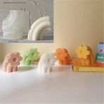 Haicheng Shop Çiçek Stili Aşk Kalp Şekli Mum Kalıbı Soya Balmumu Silikon Mum Kalıbı Küp Aromaterapi Kalıpları Alçı El Yapımı Soya Aroması Balmumu Sabun Kalıbı (Yurt Dışından) - Mum Yapımı - Renkli