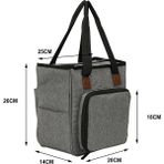 Haicheng Shop Çikolata Tarzı Oxford Kumaş Yün Oya Tığ Kanca Depolama Tote Çanta Örgü Iğneleri Dikiş Aracı Iplik Iplik Tutucu Organizatör Çanta (Yurt Dışından) - Renkli - NO:1