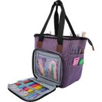 Haicheng Shop D 26X23X14CM Stili Örgü Iğneleri Dikiş Seti Dıy Saklama Çantası Tığ Kancaları Iplik Saklama Çantası Dıy Organizatör Tutucu Yün Tığ Kancaları (Yurt Dışından) - Renkli