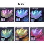 Haicheng Shop D Set Stili Renk Değiştiren Pigment Çok Işlevli Yüksek Parlaklık Doğal Inci Tozu Glitter Dıy Epoksi Reçine Boya Sabunu Tırnak Renk Bozukluğu Tozu (Yurt Dışından) - sabun yapımı - Renkli