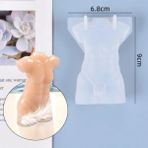 Haicheng Shop D Stili 3D Sanat Insan ve Kadın Vücut Mum Silikon Kalıp Moda Kokulu Kristal Reçine Kalıpları Dıy El Sanatları Dekor Balmumu Kalıp Ev Masa Süsleme (Yurt Dışından) - mum yapımı - Renkli