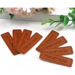 Haicheng Shop Delik Stili ile Andmade Etiketler Pu Deri Dikdörtgen Desen El Yapımı Diy Etiketler Örme Aşk Pamuklu Dokuma Tezgahı Dikişli Etiketler (Yurt Dışından)