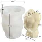 Haicheng Shop E Stili 3D Insan Vücudu Serisi Mum Silikon Kalıp Dıy Busty Kadın Aromatik Mum Yapımı Reçine Sabun Kalıp Hediyeler Zanaat Ev Dekor Malzemeleri (Yurt Dışından) - Renkli