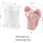 Haicheng Shop G Tarzı Güzel Insan Vücudu Silikon Mum Kalıp Dıy Hamile Melek Mum Yapımı Reçine Sabun Kalıp Hediye Ev Dekorasyonu Zanaat Malzemeleri (Yurt Dışından) - Renkli