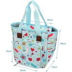 Haicheng Shop Gül Altın Tarzı Oxford Kumaş Yün Oya Tığ Kanca Depolama Tote Çanta Örgü Iğneleri Dikiş Aracı Iplik Iplik Tutucu Organizatör Çanta (Yurt Dışından) - Renkli - NO:1