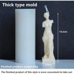 Haicheng Shop Kalın Tip Kalıp Stili Sanat Vücut Mum Kalıp Kadın Mum Silikon Kalıp Koku Insan Şekilli Venüs Tanrıça Mum Yapımı Balmumu Alçı Kalıp El Yapımı (Yurt Dışından) - Renkli