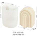Haicheng Shop Kalıp-A Tarzı 3D Çizgi Kemer Şekli Aromaterapi Mum Kalıbı U-Şekilli Gökkuşağı Köprüsü Kemer Silikon Kalıp Dıy El Yapımı Alçı Dekorasyon Kalıbı (Yurt Dışından) - mum yapımı - Renkli