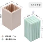 Haicheng Shop Kalıp-B Tarzı Karedikdörtgen Mum Kalıbı Büyük Silindirik Parmak Şekilli Silikon Kalıp Dıy Mum Kalıbı 3D Mum Yapımı Malzemeleri Sabun Kalıbı (Yurt Dışından) - Renkli