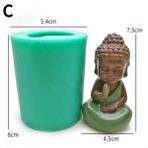 Haicheng Shop Kalıp-C Tarzı Dıy Kilise Buda Heykeli Mum Kalıbı Her Türlü Buda Heykeli Modelleme Mum Kalıbı Reçine Epoksi Alçı El Sanatları Kalıp Mum Kalıbı (Yurt Dışından) - mum yapımı - Renkli