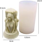 Haicheng Shop Kalıp Stili Yeni Üç Tanrıça Aromaterapi Mum Silikon Kalıp Dıy Sütunlu Genç Kız Hamile Yaşlı Kadın Insan Vücudu Şekli Reçine Kalıp (Yurt Dışından) - mum yapımı - Renkli