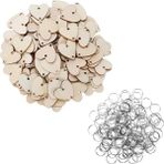 Haicheng Shop Kalp Tarzı Eces Yuvarlak Kalp Şekilli Ahşap Diskler 2 Delikli Ahşap Etiketler ve Eces Doğum Günü Panosu Için Yüzükler Takvim Dıy El Sanatları (Yurt Dışından) - Renkli