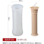 Haicheng Shop Koyu Gri Tarzı Dıy Mum Yapımı Kiti Roma Sütunu Silikon Kalıp Venüs Tanrıçası Aromaterapi Mum Insan Vücudu Alçı Kalıp Kek Dekorasyon Araçları (Yurt Dışından) - sabun yapımı - Renkli