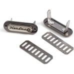 Haicheng Shop Koyu Gümüş Renk Stili 3 Takım (Et) El Yapımı Metal Etiketler Etiketleri Giysiler Için Oval Kot Ayakkabı Çantalar Aksesuarlar El Yapımı Baskılı Etiketler Dıy El Sanatları (Yurt Dışından)