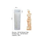 Haicheng Shop Koyu Haki Stili Dıy Mum Yapımı Kiti Roma Sütunu Silikon Kalıp Venüs Tanrıçası Aromaterapi Mum Insan Vücudu Alçı Kalıp Kek Dekorasyon Araçları (Yurt Dışından) - sabun yapımı - Renkli