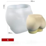 Haicheng Shop Küçük Bir Stil Büyük Popo Silikon Mum Kalıp Sanatsal Insan Vücudu Reçine Epoksi Kalıpları Mum Yapımı Için Mum Kalıp Ev Dekorasyon Aksesuarları (Yurt Dışından) - Renkli