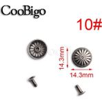Haicheng Shop No.10 Tarzı 10 Takım Metal Saplama Düğmeleri Perçinler Çiviler Sivri Giysiler Için Couture Deri El Sanatları Dıy Dikiş Aksesuarları Çiçek Kalkanı Kartal (Yurt Dışından) - Renkli - No: 1