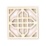 Haicheng Shop No.3 Tarzı 5 Adet Yuvarlak Kare Dantel Desen Bitmemiş Ahşap Dilimleri Dıy El Sanatları Ahşap Süsler Için Dıy Karalama Defteri Ev Dekor Aksesuarları (Yurt Dışından) - Renkli