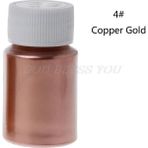 Haicheng Shop No.4 Tarzı Bakır Metalik Boya Toz Alçı Mücevherli Metal Tonları Mika Inci Tozu Pigment Boya Epoksi Reçine Sabun Yapımı (Yurt Dışından) - Renkli