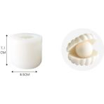 Haicheng Shop Orta-8.5x7.1cm Stili Inci Kabuk Şekilli Silikon Mum Kalıp 3D Aromaterapi Deniz Kabuğu Sabun Kek Pişirme El Yapımı Sanat Zanaat Kalıp Dekorasyon Araçları (Yurt Dışından) - Mum Yapımı - Renkli